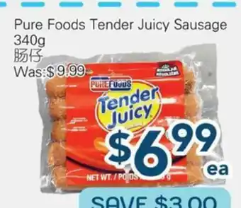 Oceans Fresh Food Market Pure Foods Tender Juicy Sausage offer