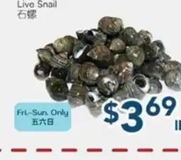 Oceans Fresh Food Market Live Snail offer