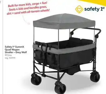 Toys R us Safety 1st Summit Quad Wagon Stroller– Grey Wolf offer