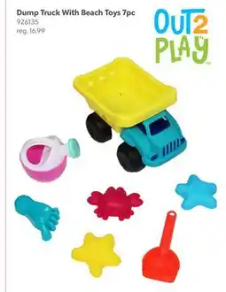 Toys R us Out2Play Dump Truck With Beach Toys 7pc offer