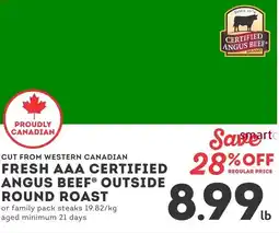 IGA Fresh aaa certified angus beef outside round roast offer