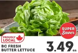 IGA BC fresh butter lettuce offer