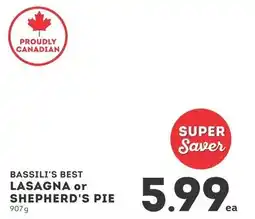 IGA Bassili's best lasagna or shepherd's pie offer