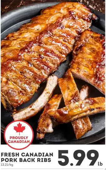 IGA Fresh canadian pork back ribs offer