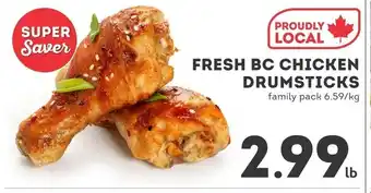 IGA Fresh BC chicken drumsticks offer