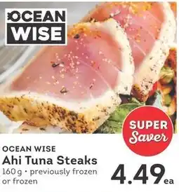 IGA Ocean wise ahi tuna steaks offer