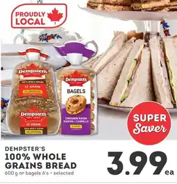 IGA Dempster's 100% whole grains bread offer