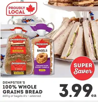 IGA Dempster's 100% whole grains bread offer