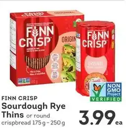 IGA Finn crisp sourdough rye thins or round crispbread offer