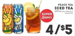 IGA Peace tea iced tea offer