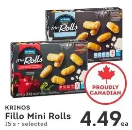 IGA Krinos fillo mini rolls offer