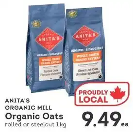 IGA Anita's organic mill organic oats offer