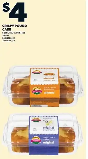 Loblaws Crispy pound cake offer