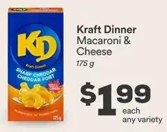 IGA Kraft Dinner Macaroni & Cheese offer