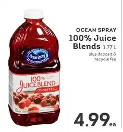 IGA Ocean spray 100% juice blends offer