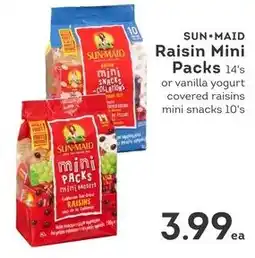 IGA Sun-maid raisin mini packs offer