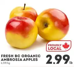 IGA Fresh bc organic ambrosia apples offer