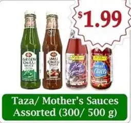 Atiya's Fresh Farm Taza/ Mother's Sauces Assorted offer