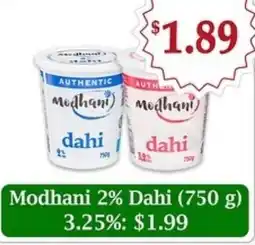 Atiya's Fresh Farm Modhani 2% Dahi offer