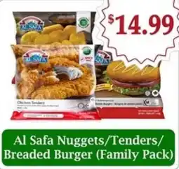 Atiya's Fresh Farm Al safa nuggets/tenders/ breaded burger family pack offer