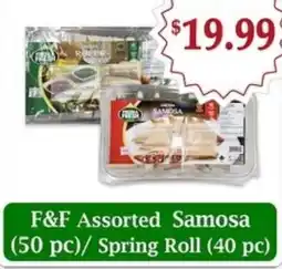 Atiya's Fresh Farm F&F Assorted Samosa (50 pc)/ Spring Roll offer