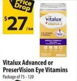 Co-op Vitalux Advanced or PreserVision Eye Vitamins offer