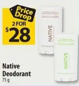 Co-op Native Deodorant offer