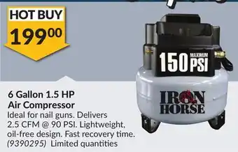 Princess Auto 6 Gallon 1.5 HP Air Compressor offer