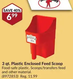 Princess Auto 3 qt. Plastic Enclosed Feed Scoop offer