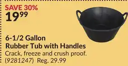 Princess Auto 6-1/2 Gallon Rubber Tub with Handles offer