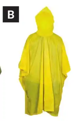 Princess Auto Yellow Rain ponchos offer