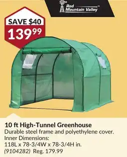 Princess Auto 10 ft High-Tunnel Greenhouse offer