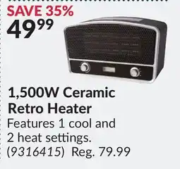 Princess Auto 1, 500W Ceramic Retro Heater offer