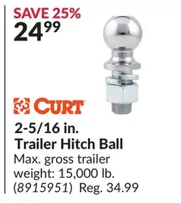 Princess Auto 2-5/16 in. Trailer Hitch Ball offer