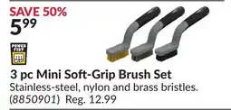 Princess Auto 3 pc Mini Soft-Grip Brush Set offer