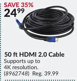 Princess Auto 50 ft HDMI 2.0 Cable offer