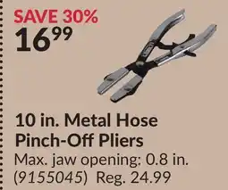 Princess Auto 10 in. Metal Hose Pinch-Off Pliers offer