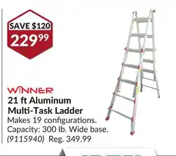 Princess Auto 21 ftAluminum Multi-Task Ladder offer