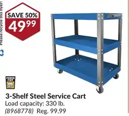 Princess Auto Power Fist 3-Shelf Steel Service Cart offer