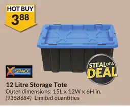 Princess Auto 12 Litre Storage Tote offer