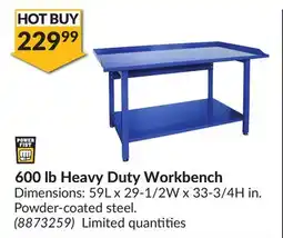 Princess Auto 600 lb Heavy Duty Workbench offer