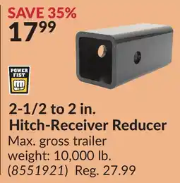 Princess Auto 2-1/2 to 2 in. Hitch-Receiver Reducer offer