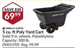 Princess Auto 5 cu. ft Poly Yard Cart offer