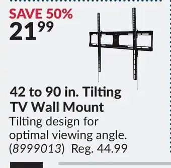 Princess Auto 42 to 90 in. Tilting TV Wall Mount offer