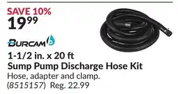 Princess Auto BURCAM 1-1/2 in. x 20 ft Sump Pump Discharge Hose Kit offer