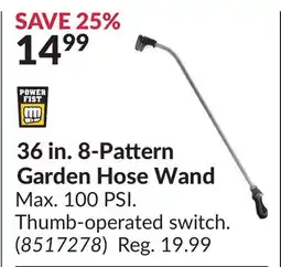 Princess Auto 36 in. 8-Pattern Garden Hose Wand offer