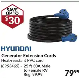 Princess Auto Generator Extension Cords offer