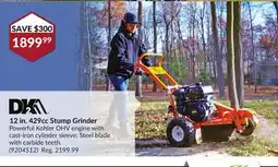 Princess Auto 12 in. 429cc Stump Grinder offer