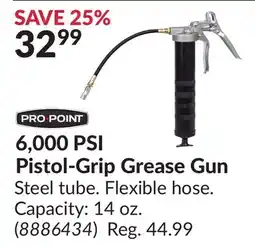 Princess Auto 6,000 PSI Pistol-Grip Grease Gun offer