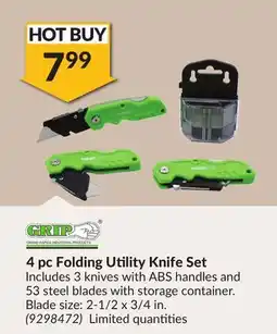 Princess Auto 4 pc Folding Utility Knife Set offer